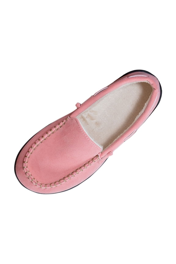 Pink Women Casual Moccasins Flat Shoes Lightweight Design For Walking And Leisure