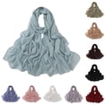 thumbnail image 1 of Pink Women Hijab Undercap Chiffon Soft Modal Cotton Instant Hijab Head Wraps Shawls Long Scarves One Size, 1 of 9