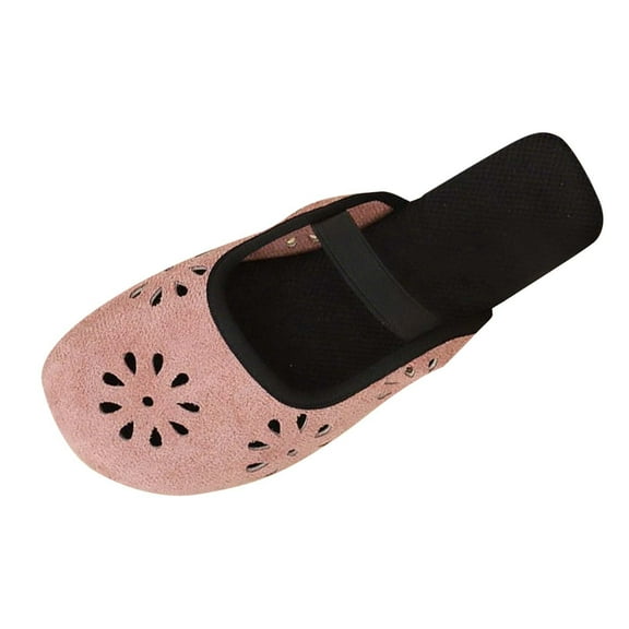 Pink Women Hollow Flower Flat Sandals Summer Fall Fashion Trend Comfortable Chic Slide Sandals