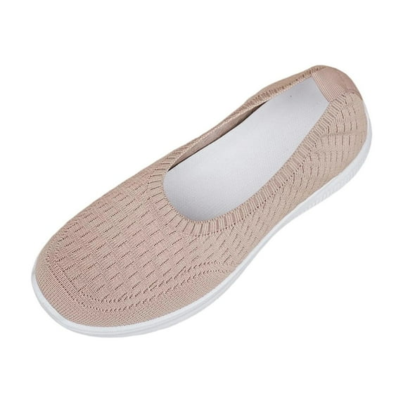 Pink Women'S Slip-On Low-Cut Slides Comfortable Wedge Heel Lightweight Design