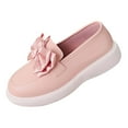 thumbnail image 1 of Pink Women'S Sturdy Thick-Sole Flats With Bow Decor, Great For Walking And Relaxed Style, 1 of 9