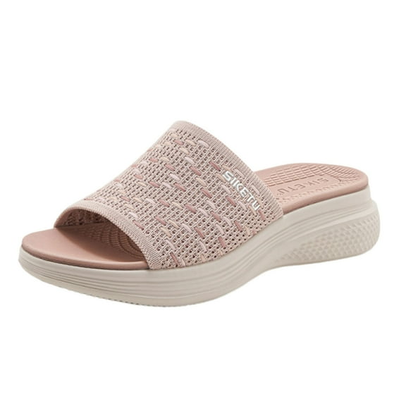 Pink Women'S Versatile Flat Shoes Fashion Breathable For Spring Summer Comfort Wear