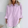 thumbnail image 1 of Pink Women Shirts, Womens Daily Casual Linen Shirts Long Sleeve Shirts Tops Casual Blouses Loose Fit Shirt,Women Shirts XXL, 1 of 6