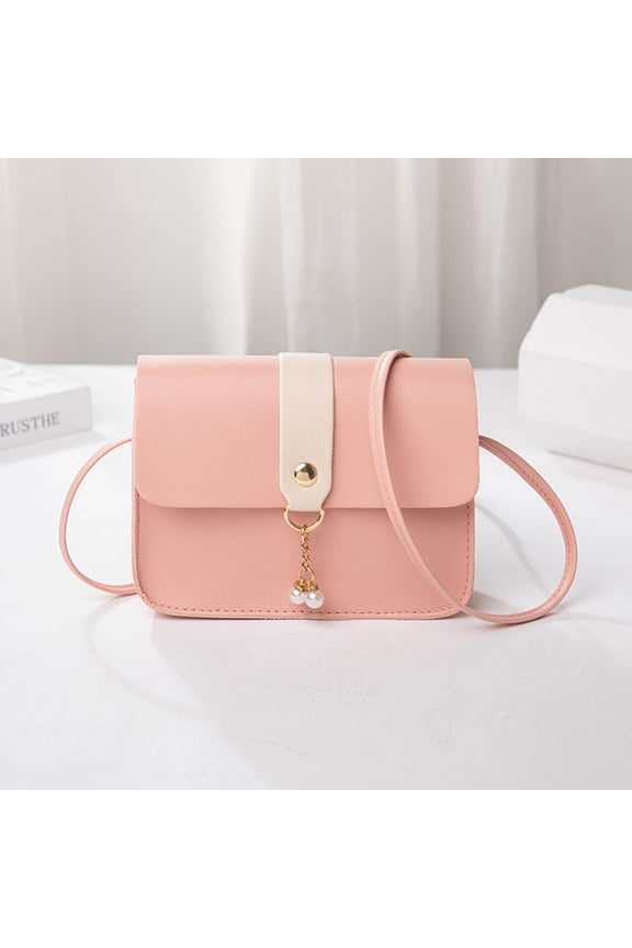 Pink Women Simply Fashion Bag Strap Messenger Shoulder Bag Mobile Phone Bag