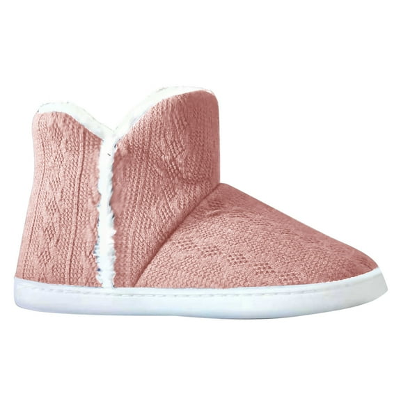 Pink Women Warm Thick Snow Boots Solid Color Fashionable Casual Footwear For Daily Activities