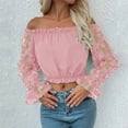 thumbnail image 1 of Pink Women's Short Sleeve T-shirt, Women Summer Fashion One Neck Top Spring Solid Color Pullover Sexy Off Shoulder Top T Shirt,Women's Short sleeve T-shirt L, 1 of 4