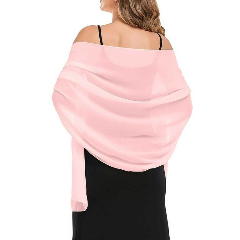 Pink Women's Wraps, Shawls And For Evening Dresses Chiffon Women