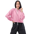 thumbnail image 1 of Pink Women’s cropped windbreaker (White, XS), 1 of 3