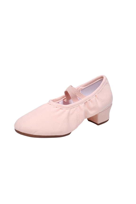 Pink Womens Dance Shoes Practice Heels For Women Latin Exercise Non Slip Rubber Sole Comfortable Mid Heel For Ballroom Dance Training Performance Size 39