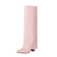 thumbnail image 1 of Pink Womens Long Boots With Pointed Toe And High Heel For Winter Fashion And Comfort, 1 of 6