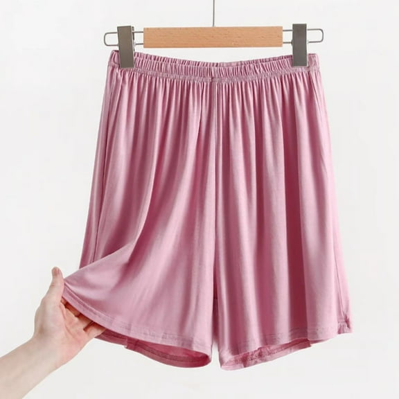 Pink Womens Pants Bit Cotton Loose Oversized Shorts Summer New Fashionable Casual Pants Thin Breathable Simple Home Three Part Pants Sweatpants Womens Fashion