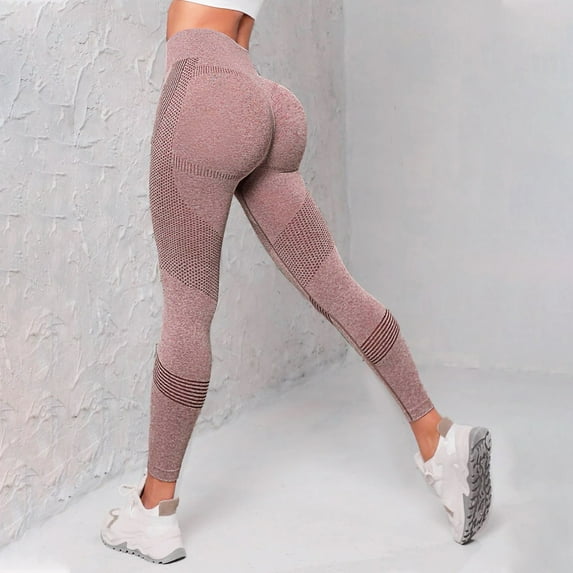 Pink Womens Pants Thick High Waist Yoga Pants With Pockets Workout Running Yoga Leggings For Women Casual Pants Women