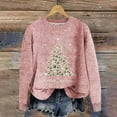 Pink Womens Sweatshirts Women Christmas Sweaters Novelty Santa Snowman