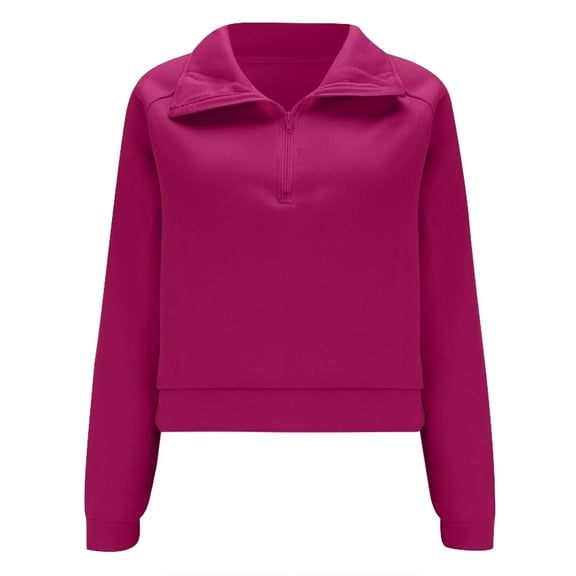 Pink Womens Tops Womens 2 Piece Outfits Half Zip Hoodie Sweatsuit Sets Oversized Sweatshirt Baggy Fall Fashion Sweatpants Shirts for Women