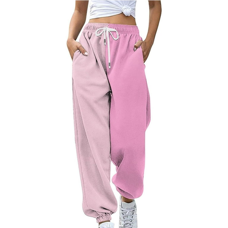 Pink casual pants hot sale