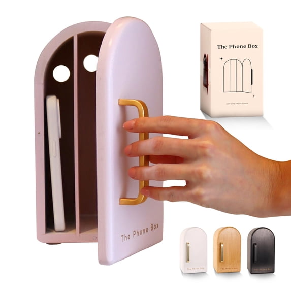 Pink Wood Decorative Phone Box Holds 6 Phones