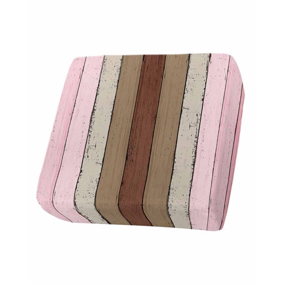 Pink Wood Grain Couch Cushion Covers Stretch, Washable Sofa Seat Covers Individual Seat Cushion Sofa Slipcovers Brown Vintage Mottled Country Stripes Couch Cover Furniture Protector S-1PCS