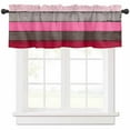 thumbnail image 1 of Pink Wooden Valances for Windows Farmhouse Kitchen Curtains Valances Rod Pocket Valance Curtains for Kitchen Windows Grey Red Stripe Gradient Country Rustic Grain Window Valances for Bathroom 60"x18", 1 of 6