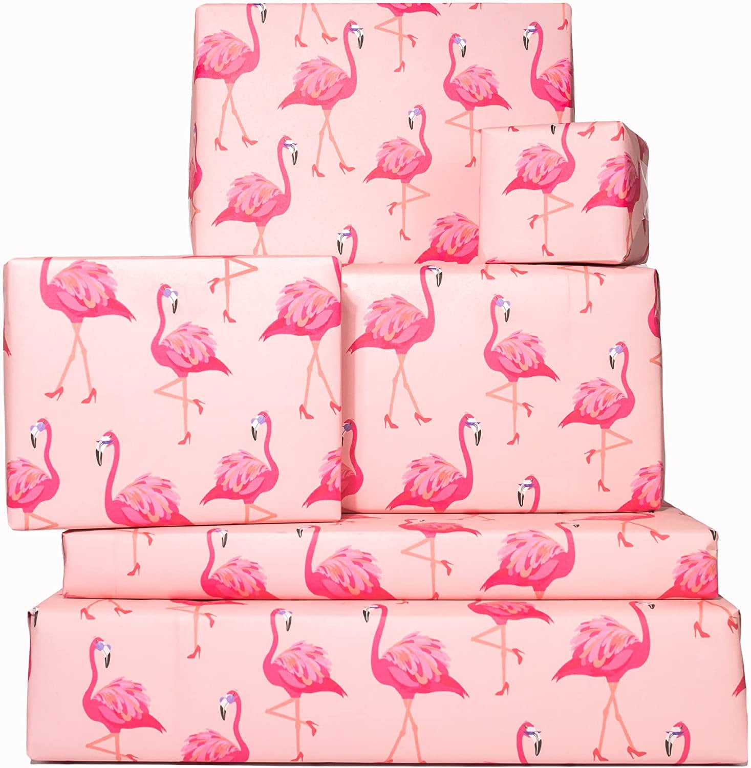 New Baby Girl Wrapping Paper Pink Jungle Animals 2, 4 or 6 Sheets & Tags  70cm X 50cm Folded Sheets Baby Shower Gift Wrap 