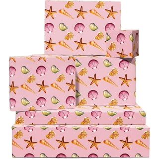 BWLOIES Wrapping Paper Pink Gold Birthday Gift Wrapping Paper for Girls Women-Soft Pink Gift Wrap Paper and Ribbon Sticker for Present - Pretty Light Pink
