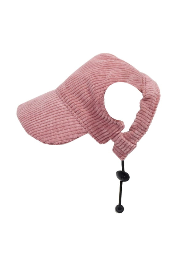 Pink XS Pet Baseball Cap Hat With Ear Openings For Dog Cat Pink Xs Cloth 5X4X3.5Inch