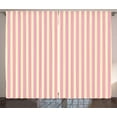 thumbnail image 1 of Ambesonne Pink and Yellow Curtains 2 Panel Set, Retro Pastel Colors, 108" x 90", Pale Yellow Pale Pink, 1 of 3