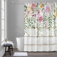 thumbnail image 1 of Pink Yellow Daisy Shower Curtain for Bathroom Decor, Floral Wildflowers Waterproof Fabric Shower Curtain, 72"x78" Set with 12 Hooks, 1 of 9