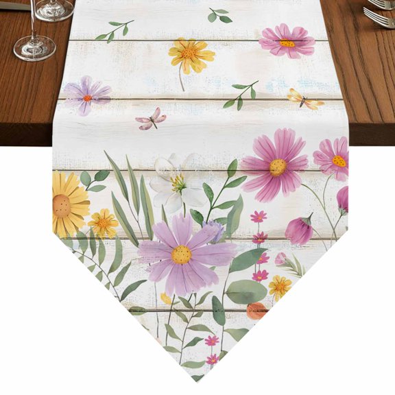 Texas Star Table Runner for Dining Room, Bless Your Home Cotton Linen Dining Table Runner Tablecloth Dresser Scarves for Kitchen Cafe 16x72 Inches Long