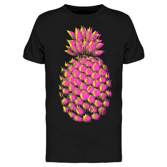 Pink Yellow Grunge Pineapple T-Shirt Men -Image by Shutterstock, Male x-Large