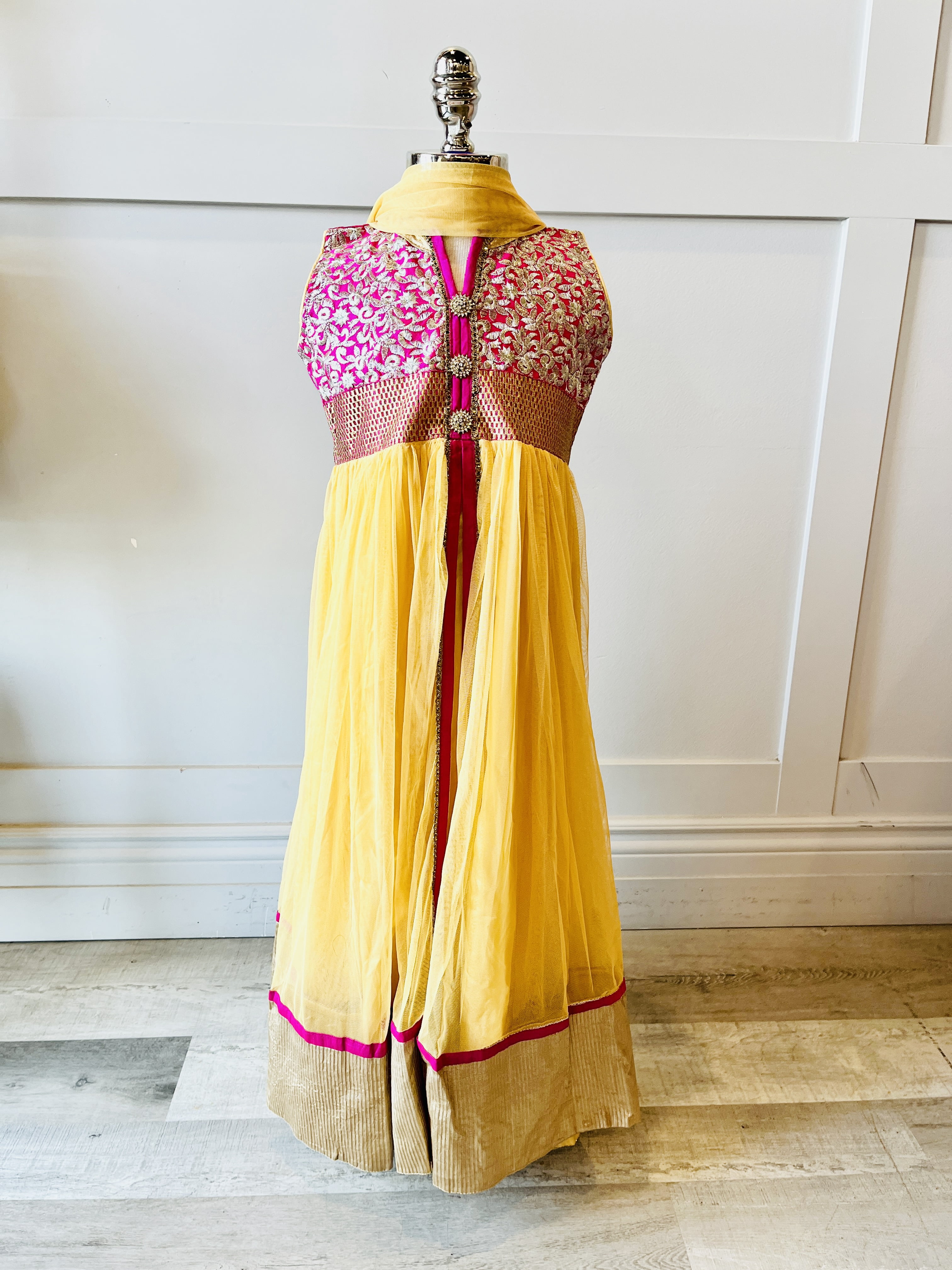 open lace back dress Sequin Pink and Yellow Long Sleeve Mermaid Prom Dresses – Dbrbridal main image 0