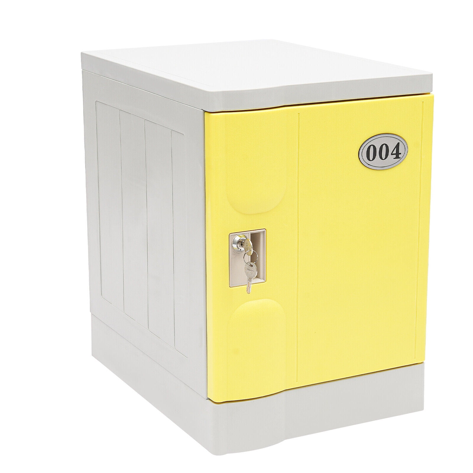 Pink / Yellow Rectangular ABS 2 Tiers Locker Lockable Storage 19" with Keys Toy Box