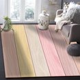 thumbnail image 1 of Pink Yellow Wood Board Area Rug For Living Room Bedroom, Colorful Wooden Grain Indoor Rugs Soft Non-Slip Large Floor Carpet Non-Shedding Nursery Floor Mat 3 x 5ft, 1 of 6