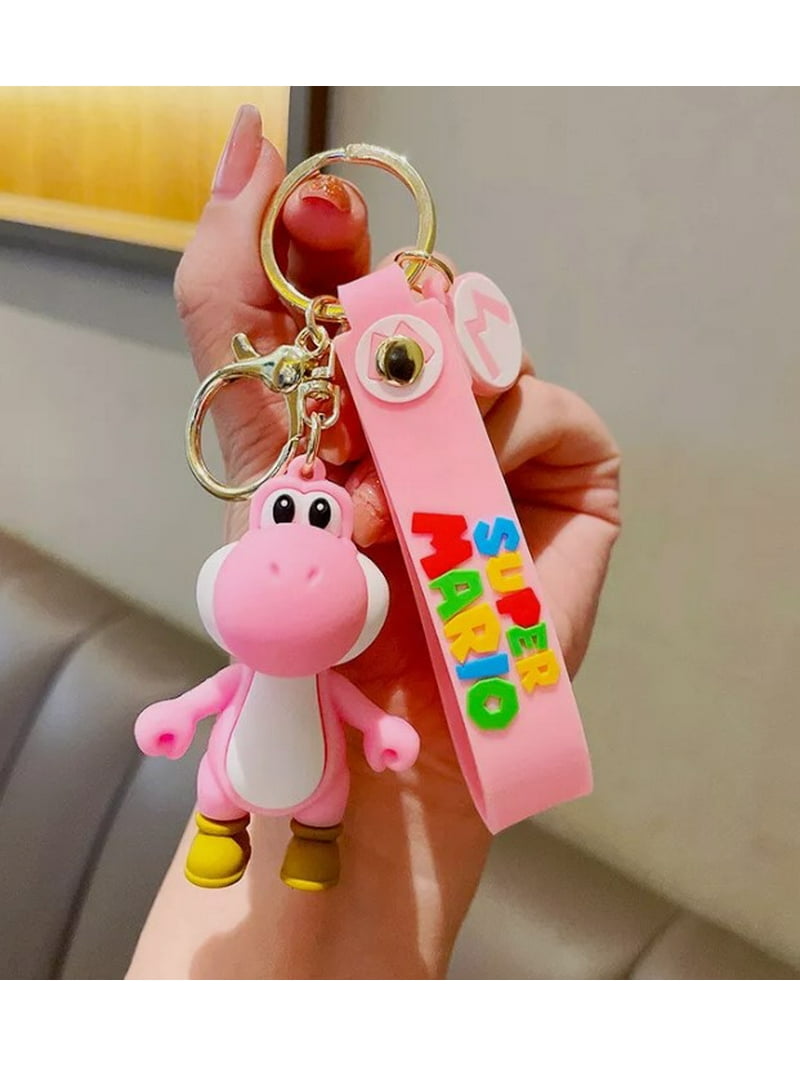 Pink Yoshi Vinyl Figure Keychain Keyring - Walmart.com