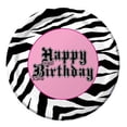 thumbnail image 1 of Pink Zebra Happy Birthday 7 inch Cake/Dessert Plates, 1 of 1