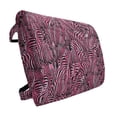 thumbnail image 1 of Pink Zebra Lumbar Pillow, Bunch of Zebra Forming Contemporary Prehistoric Pattern Illustration, Soft Back Cushion Office Chairs with Adjustable Straps, 14" x 13", Black Pink Pale Mauve, by Ambesonne, 1 of 7