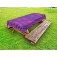 thumbnail image 1 of Pink Zebra Outdoor Tablecloth, Retro Design Grunge Abstract Murky Zebra Stripes with Wavy 80s Style, Decorative Washable Fabric Picnic Table Cloth, 58 X 84 Inches,Cobalt Blue Fuchsia, by Ambesonne, 1 of 2