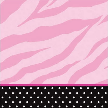 Pink Zebra Party Beverage Napkins