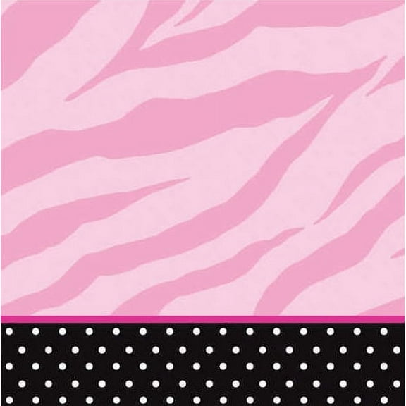Pink Zebra Party Beverage Napkins