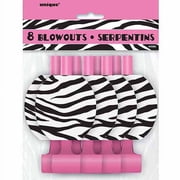 Pink Zebra Passion Blowout Party Favors (8 ct)