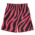 thumbnail image 1 of Pink Zebra Print Pattern Athletic Shorts Breathable with Comfort Fit Drawstring Casual Sweatshorts Small, 1 of 9