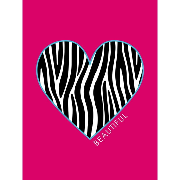Pink Zebra Set Beautiful Large Wall Art Print