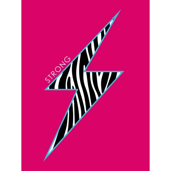 Pink Zebra Strong Large Wall Art Print