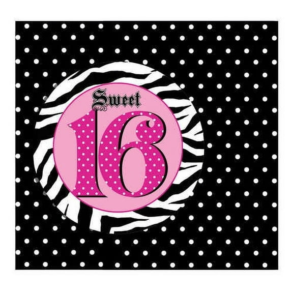 Pink Zebra Sweet 16 Party Invitations