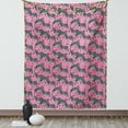 thumbnail image 1 of Pink Zebra Tapestry, Zebras Pattern Wild Animal Hippie Indie Stylized Tropical Tones Pastel, Wall Hanging for Bedroom Living Room Dorm Decor, 40W X 60L Inches, White Black Pink, by Ambesonne, 1 of 2