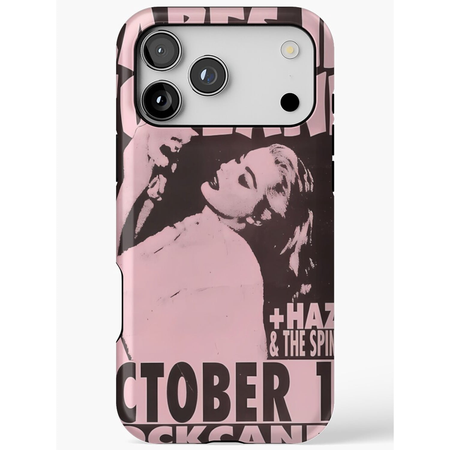 Pink and Black Female Singer Portrait Tough Case for Apple iPhone ...