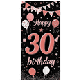 thumbnail image 1 of Pink and Black Themed 30th Birthday Banner with Balloons Party Decorations Backdrop Happy Birthday Party Supplies Photography Props Party Decors, 1 of 8
