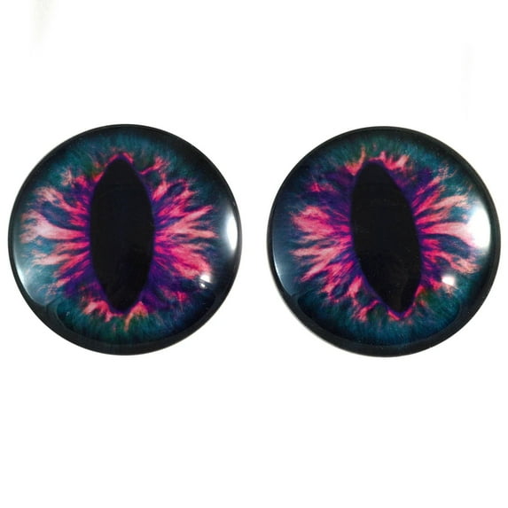 Pink and Blue Fantasy Dragon Glass Eyes