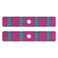 thumbnail image 1 of Pink and Blue Floral Extra Long Silicone Algae Sink Mat 30x5.4in 2 Pack Waterproof Pad for Large Faucets, RV and Bathroom Sink, 1 of 10