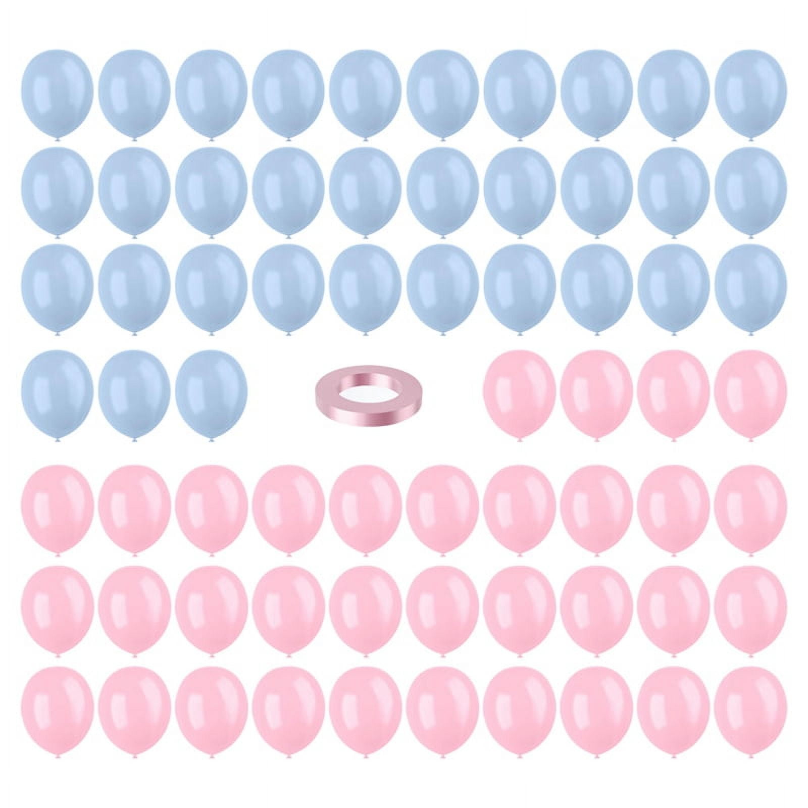 Pink and Blue Latex Balloons, 67Pcs 12 Inch Pink Blue Gender Reveal Balloons for Birthday Gathering Baby Shower