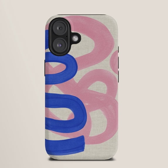 Ipod 6 Loop Pink and Blue Loop Brushstroke Tough Case for Apple iPhone, Dual-Layer ...